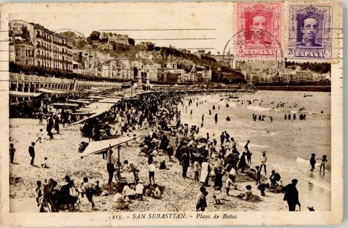 San Sebastian Schwimmbad Strand Marke bildseitig