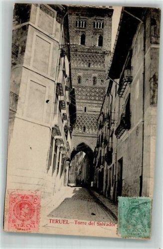 Saragossa Teruel Aragon Torre de Salvador Marke bildseitig