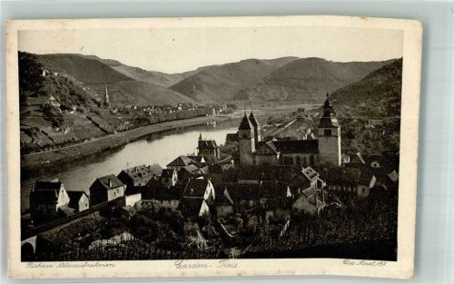 Karden 1913 Panorama des Ortes mit St. Castor Kirche Fotograf Karl Richarz