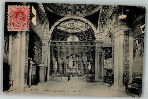 San Sebastian 1951 Lezo Interior del -Santuario Marke Bildseitig