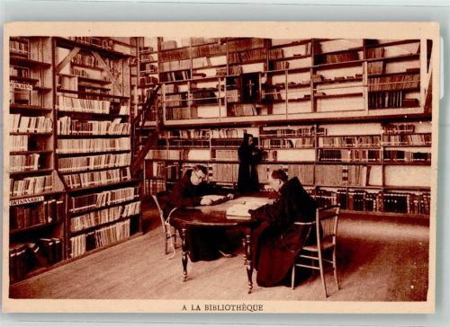 Toulouse Mönche in der Klosterbibliothek Couvert des Franciscains Fotograf Henri Basuyau