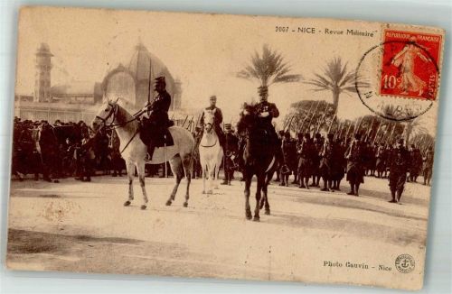 Nice 1914 Uniform Revue Militaire Marke bildseitig