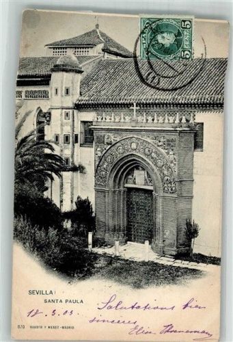 Sevilla 1903 Santa Paula Marke Bildseitig