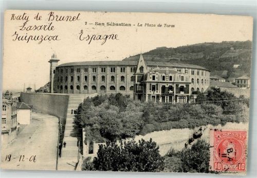 San Sebastian 1906 La Plaza de Toros Marke bildseitig