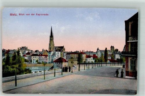 Metz 1916 Kirche Esplanade Feldpost WK I Fussart.Batl. 32