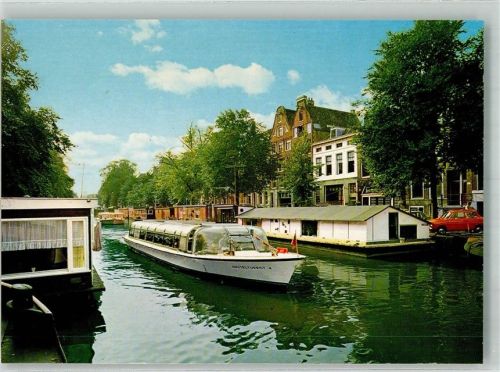 Amsterdam Prinsengracht mit Wohnschiffen