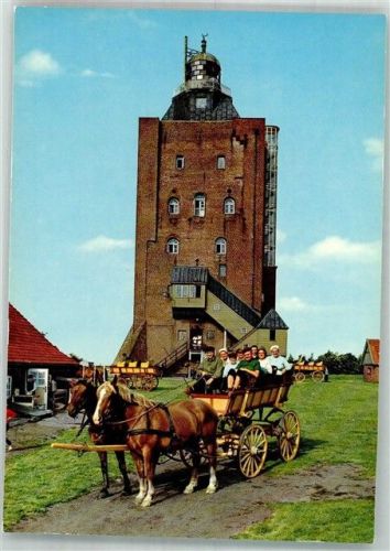 Neuwerk Wattwagen vor dem Leuchtturm