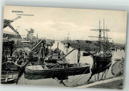 Bremen 1907 Hohethorshafen Segelschiffe Verlag Zedler & Vogel 2674