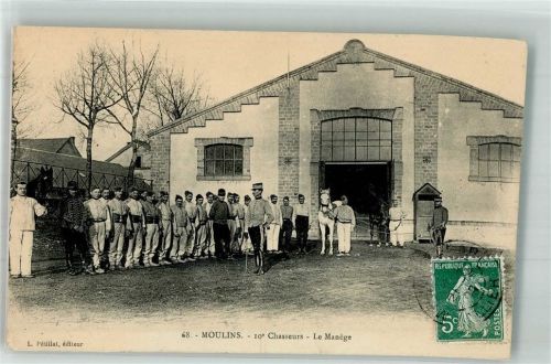Moulins 1909 Kaserne Uniform Marke bildseitig