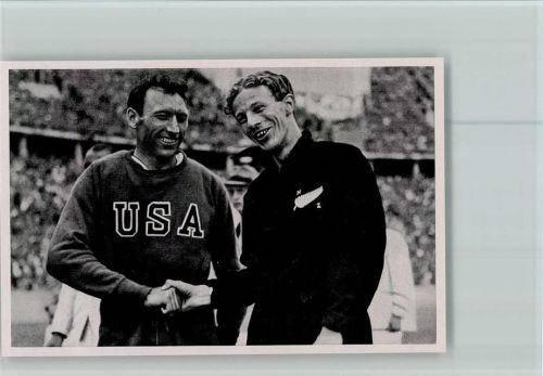 Glenn Cunningham + Jack Lovelock Olympiade 1936 Sammelbild Band II Gr.60 AKU2