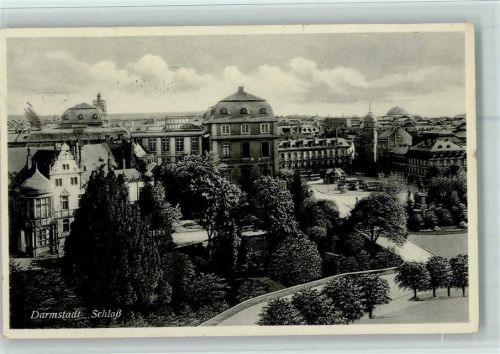 Darmstadt Schloß, Stempel Erst DeutscheSchwimmmeisterschaften 1938