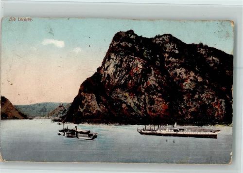 St. Goarshausen Karte mit leichtem Fehler Loreley Rheinschiffe AKU1