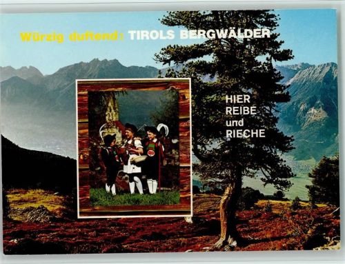Trachtenkinder aus Tirol Latschenkieferduftkarte