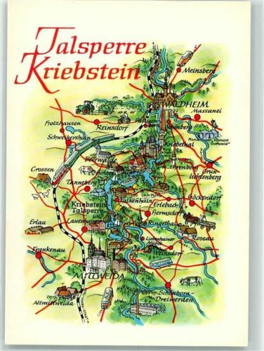 Kriebstein Landkarte Talsperre