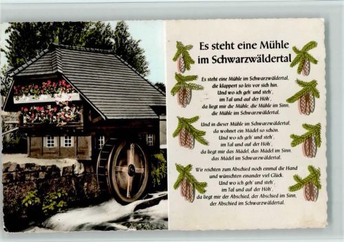 Friedenweiler Es steht eine Mühle im Schwarzwäldertal