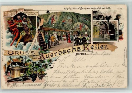 Leipzig Auerbachs Keller, Eule, 1901: gute Erhaltung