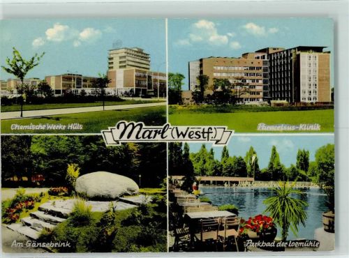 Marl Chemische Werke Hüls Paracelsus-Klinik Am Gänsebrink Parkbad der Loemühle