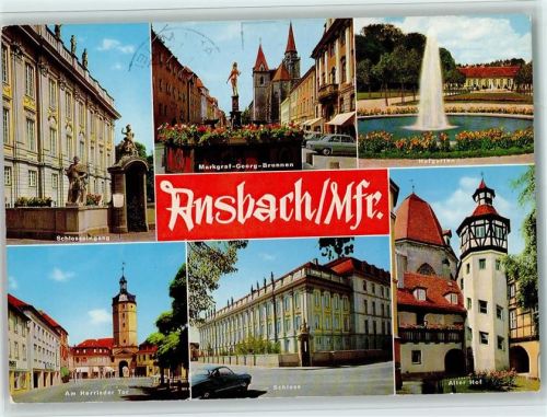 Ansbach Schlosseingang Markgraf-Georg-Brunnen Hofgarten Am Herrieder Tor Schloss Alter Hof