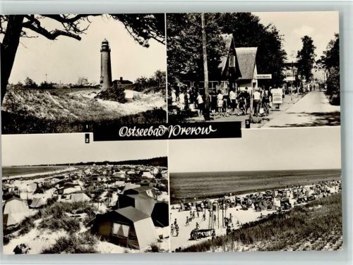 Ostseebad Prerow Leuchtturm Zeltplatz Weg zum Strand 4-Bildaufnahme