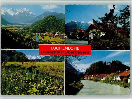 82438 W8116 Eschenlohe , Loisach - Kriegerdenkmal St. Nikolaus-Kapelle