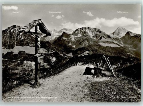Berchtesgaden Blick vom Grünstein auf das Hagengebirge