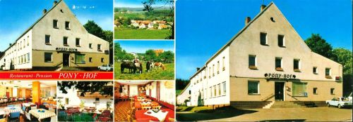 Pressath Restaurant - Pension "Pony - Hof", 2-fach Klappkarte