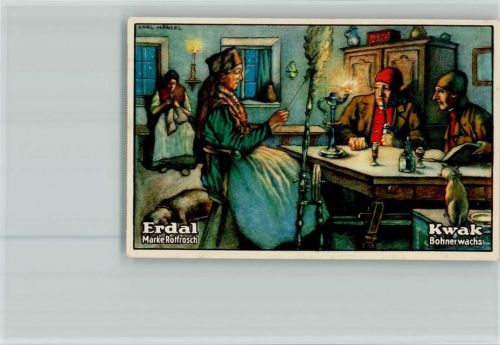 Trinkrunde an der Oellampe Erdal-Kwak Sammelbild Serie73 Bild 3