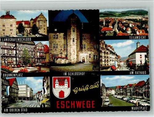 Eschwege Landgrafenschloss Brunnenplatz Am oberen Stad Rathaus Marktplatz Auto Schlosshof