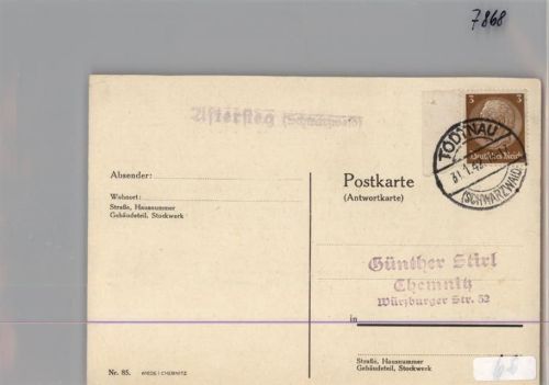Aftersteg Landpoststempel