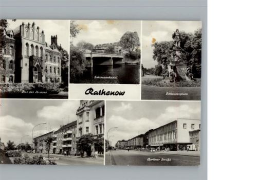 Rathenow Rathenow Rat d. Kreises, Leninallee, Schleuselkanal