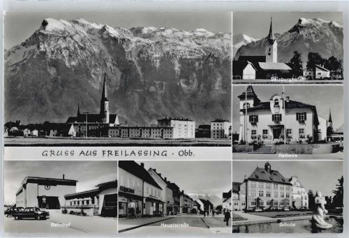 Freilassing Bahnhof , Hauptstrasse, Schule