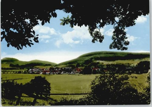 Welsede Berg Feld Haus Baum Panorama