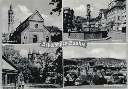 Schwäbisch Gmünd Marktplatz Kirche Brunnen
