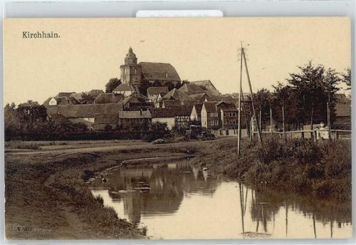 Kirchhain Fluss, Feld, Wiese, Rathaus