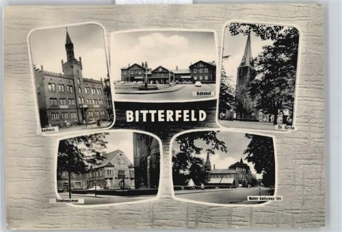 Bitterfeld Bahnhof , Rathaus , Walter-Rathenaustrasse