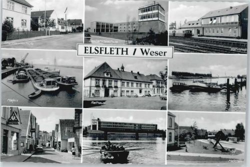 Elsfleth Rathaus, Bahnhof, Steinstraße, Hafenstraße