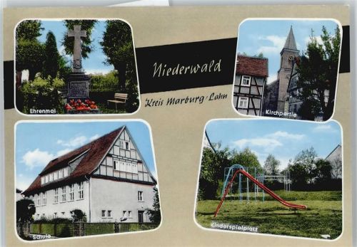 Niederwald Ehrenmal, Kirche, Schule, Spielplatz