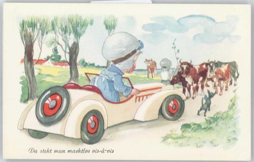 No.0433 , Auto , Kühe , Humor