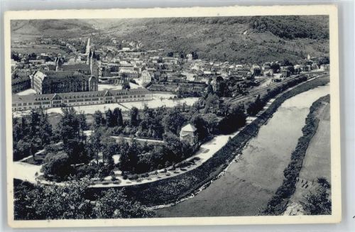 Echternach Kirche, Fluss, Luftaufnahme