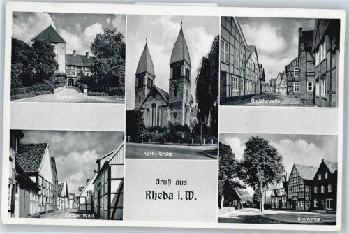 Rheda Schloß, Kirche, Bleichstraße, Steinweg, Großer Wall