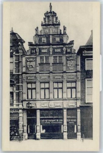 Café, Restaurant de Zon, Foto-Karte