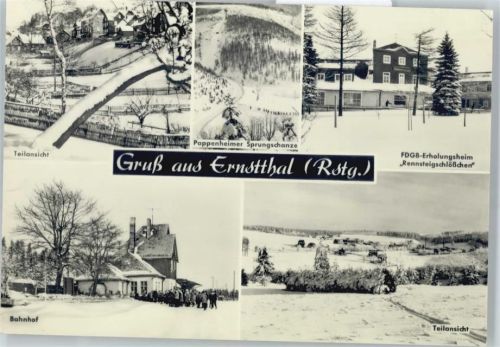 Ernstthal Bahnhof, Pappenheimer Sprungschanze, Erholungsheim Rennsteigschlößchen