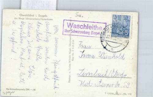 Waschleithe Landpoststempel