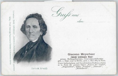 Giacomo Meyerbeer , Hofkapellmeister