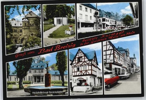 Bad Breisig Burg Rheineck, Trinkpavillon, Biergasse, Altes Zollhaus, Heilbäderhaus Geiersprudel