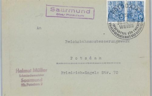 Saarmund Landpoststempel