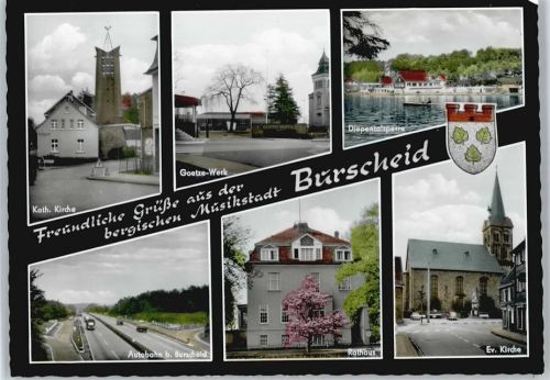 Burscheid Kirche, Goetze-Werk, Autobahn, Rathaus, Diepentalsperre