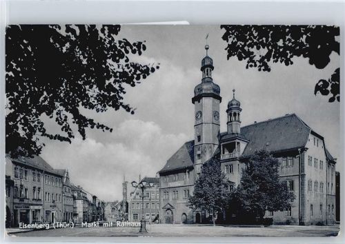 Eisenberg gel. 21.07.61, Markt mit Rathaus