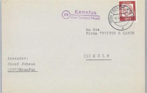 Kennfus Landpoststempel