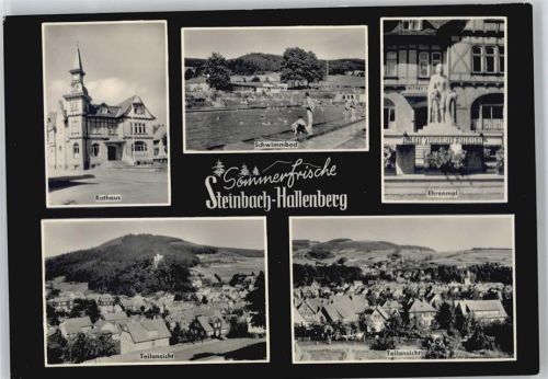 Steinbach-Hallenberg Schwimmbad, Rathaus, Ehrenmal